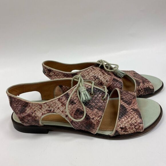 SCHULER and sons Philadelphia snake skin sandals - Picture 1 of 6